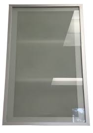 Frosted Glass Door 21x30 Aluminum Frame