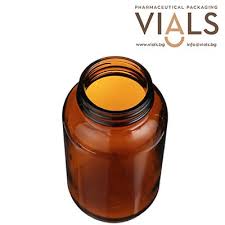 Amber Glass Pill Bottle 300ml With
