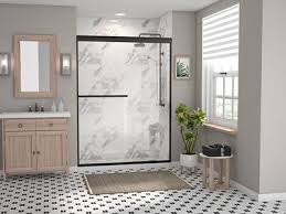 Matte Black Alcove Shower Door