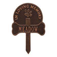 Personalized Dog Memorial Yard Plaque