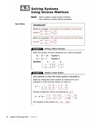 Solving Systems Using Inverse Matrices
