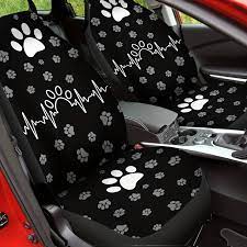 Cardiac Footprints Print Car Seat Cover