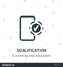 Flat Vector Qualification Icon Symbol