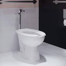 Swiss Madison Sirene Floor Mounted Comfort Height Commercial Elongated Top Flush Spud Flushometer Toilet Bowl