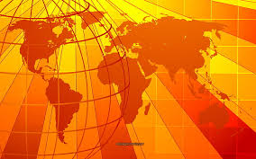 Orange World Map World Map Concepts