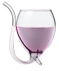 Wine Glass With Straw Vampire Goblet