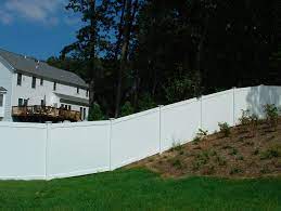 How To Build A Fence On A Slope Vinyl