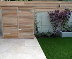 Small Garden Design Travertine Paving