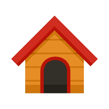 Wood Dog House Vector Icon