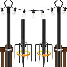 Angel Sar 10 Ft String Light Poles For