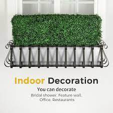 Hwt 12 Pcs 20x20x1 6 Inch Artificial Boxwood Hedge Panels Faux Grass Wall Backdrop Uv Protected Indoor Outdoor Event Decor