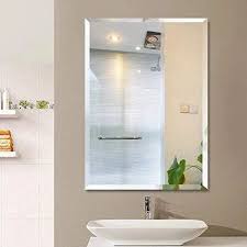 Silver Wall Mounted Bathroom Mirror At