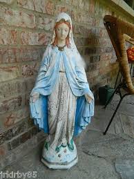 Vintage Cement Concrete Virgin Mary