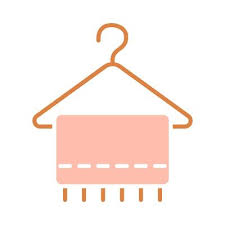 Towel On Hanger Line Icon Bathroom