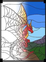 Stained Glass Dragon Or Kids