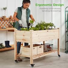 Wood Raised Garden Bed