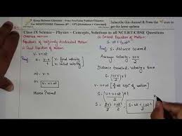 Ncert Class 9 Ix Physics Equations