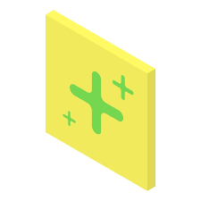 Cross Wall Picture Icon Isometric Of