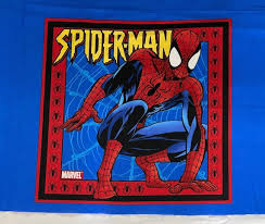 Spiderman Cotton Fabric Panel 21 W X 17