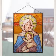 Buy Virgin Mary Stained Glass Panel