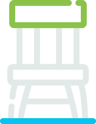 Wooden Chair Creative Icon Design
