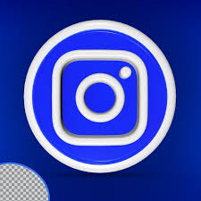 Icon Instagram Modern Style Color Blue