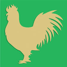 Wood Rooster Cutout