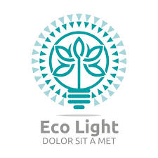 Abstract Logo Eco Light Bulb Design