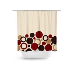 Brown Bathroom Fabric Shower Curtain