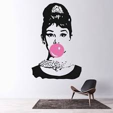 Audrey Hepburn Banksy Wall Sticker Ws