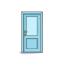 Vector Of A Flat Icon Of A Blue Door
