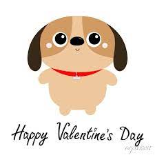 Happy Valentines Day Dog Toy Icon Big