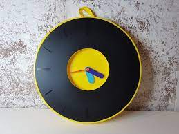 1990s Ikea Pladdra Clock Plastic Yellow