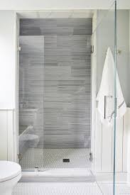 Gray Stripe Marble On Shower Walls