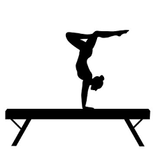 obrázky gymnast silhouette beam