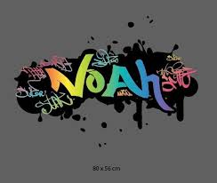 Customised Noah Graffiti Wall Decal