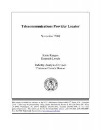 Telecommunications Provider Locator Fcc