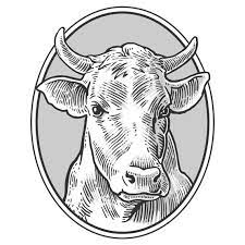 Cow Head Icon Fabric Panel Uk