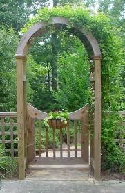 Arched Wooden Gate Portillon Jardin