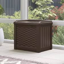 Chapel Java Brown Resin Wicker Storage