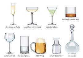 Diffe Drinking Glasses Learning English