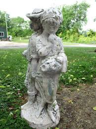 Vintage Cement Concrete Garden Statue