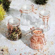3 8oz Glass Food Storage Jar Set