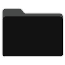 Blank Black Folder Icon 1024x1024px