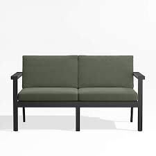 Black Metal 2 Piece Outdoor Loveseat