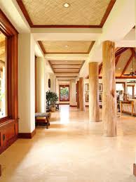 coffered ceiling with wood beams