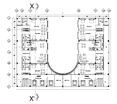 40x30m 4th Floor Level Hotel Plan Is
