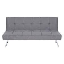 Homestock Gray Modern Futon Sofa Bed