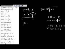 Gcse Maths Rearranging Equations