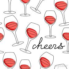 Red Wine Glass Icon Seamless Vector